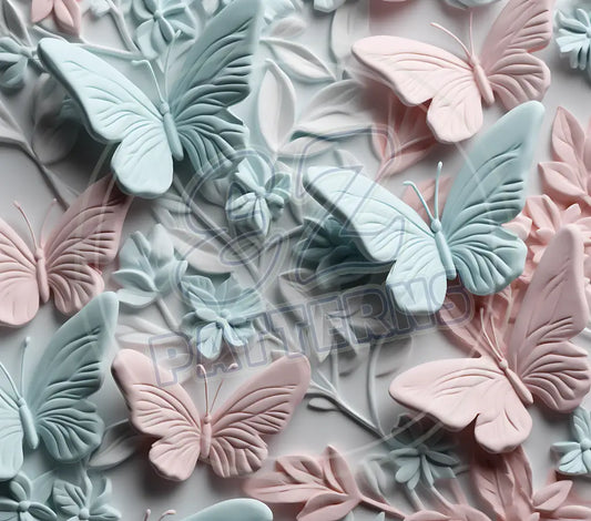 3D Butterflies 023 Printed Pattern Vinyl