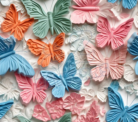 3D Butterflies 025 Printed Pattern Vinyl