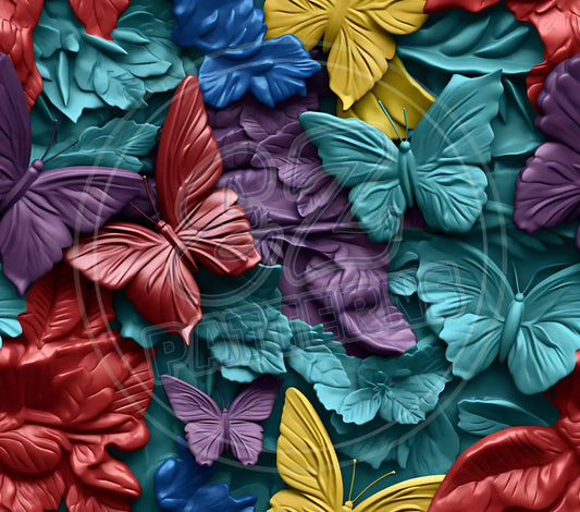 3D Butterflies 027 Printed Pattern Vinyl