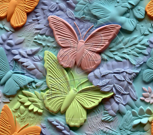 3D Butterflies 030 Printed Pattern Vinyl
