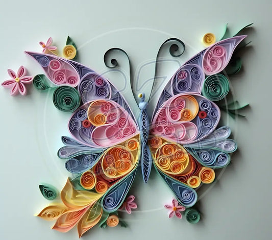 3D Butterflies 033 Printed Pattern Vinyl