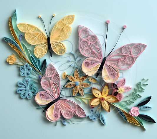 3D Butterflies 036 Printed Pattern Vinyl