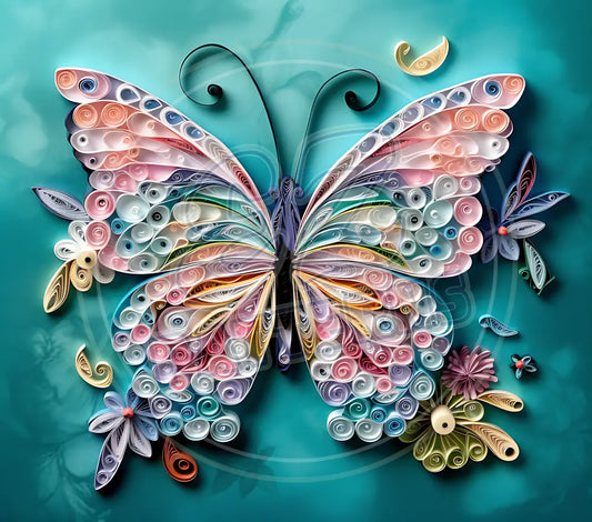 3D Butterflies 041 Printed Pattern Vinyl