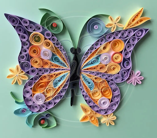 3D Butterflies 044 Printed Pattern Vinyl