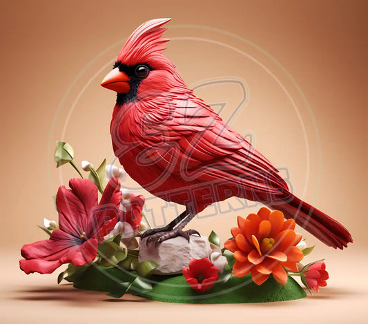 3D Cardinals 044 Printed Pattern Vinyl
