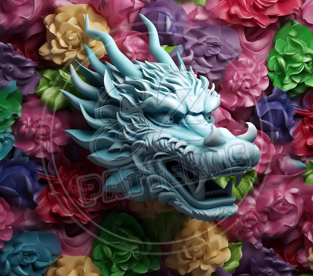 3D Dragons 001 Printed Pattern Vinyl