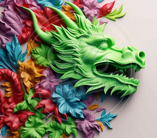 3D Dragons 004 Printed Pattern Vinyl