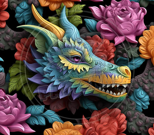 3D Dragons 006 Printed Pattern Vinyl