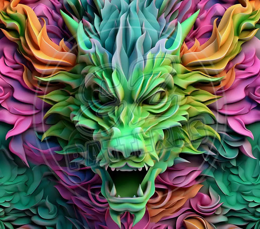 3D Dragons 008 Printed Pattern Vinyl