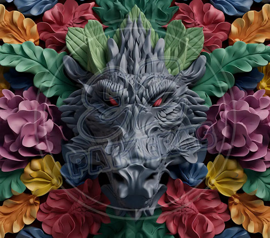 3D Dragons 011 Printed Pattern Vinyl