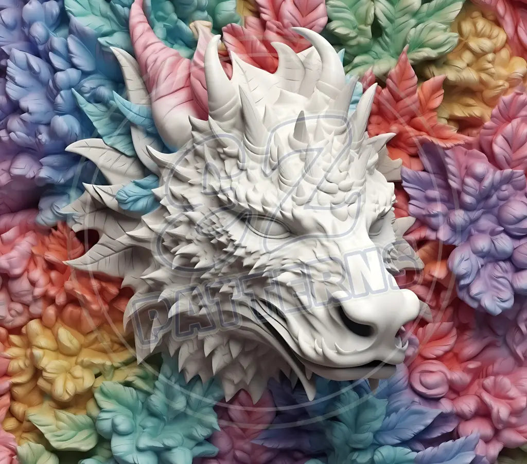 3D Dragons 012 Printed Pattern Vinyl