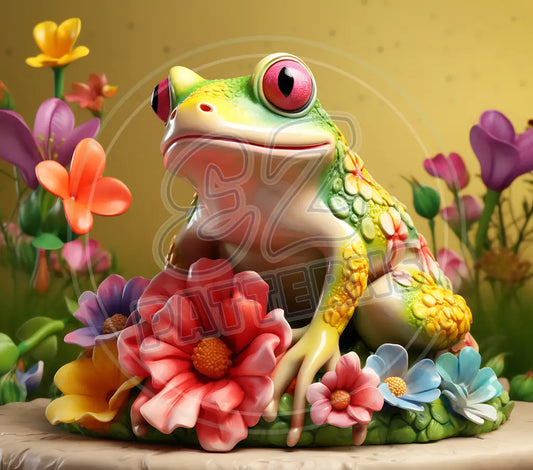3D Frogs 001 Printed Pattern Vinyl