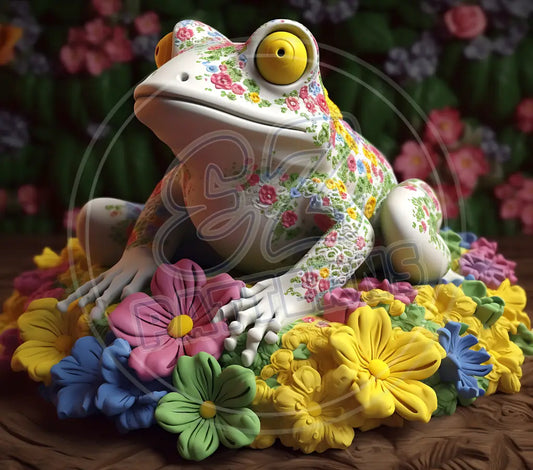 3D Frogs 003 Printed Pattern Vinyl