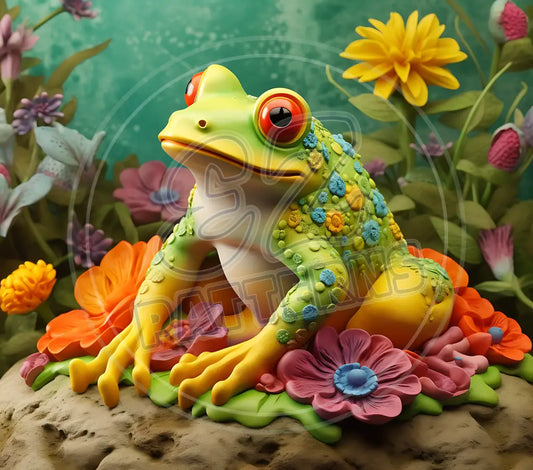 3D Frogs 005 Printed Pattern Vinyl