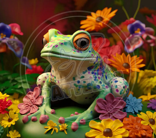 3D Frogs 007 Printed Pattern Vinyl