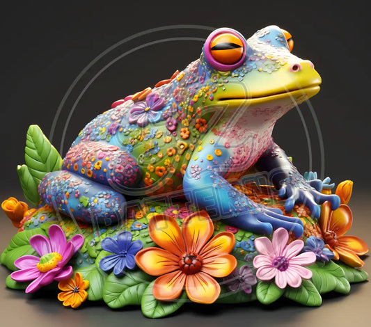 3D Frogs 009 Printed Pattern Vinyl