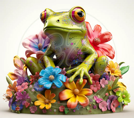 3D Frogs 010 Printed Pattern Vinyl
