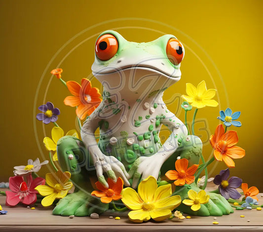 3D Frogs 011 Printed Pattern Vinyl