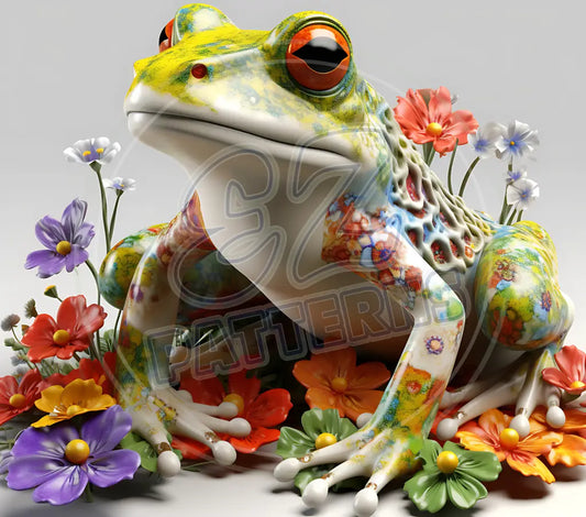 3D Frogs 012 Printed Pattern Vinyl
