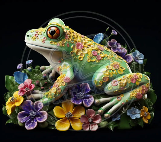 3D Frogs 014 Printed Pattern Vinyl