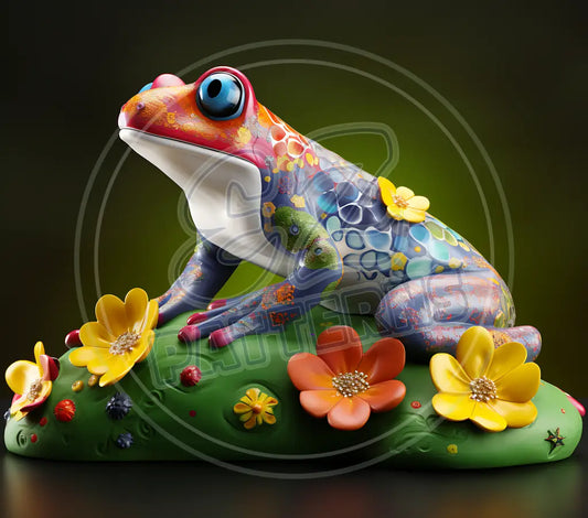 3D Frogs 015 Printed Pattern Vinyl