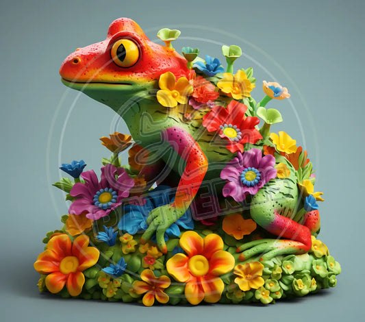 3D Frogs 017 Printed Pattern Vinyl
