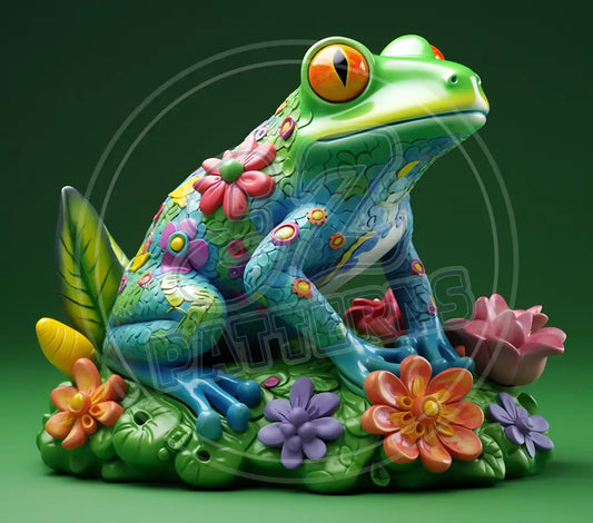3D Frogs 019 Printed Pattern Vinyl