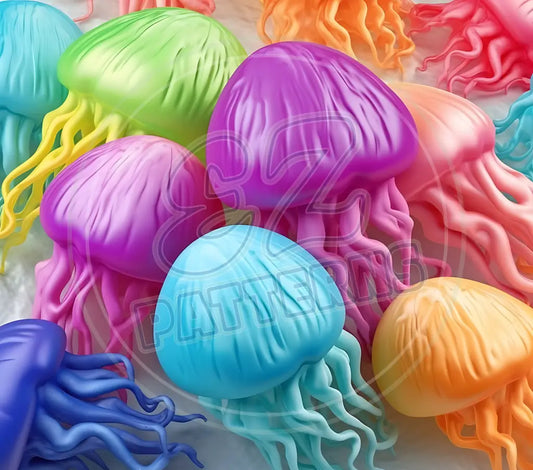 3D Jellyfish 015 Printed Pattern Vinyl
