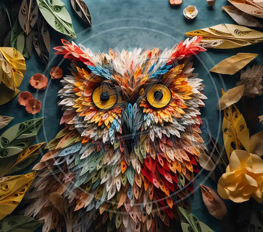3D Owls 002 Printed Pattern Vinyl