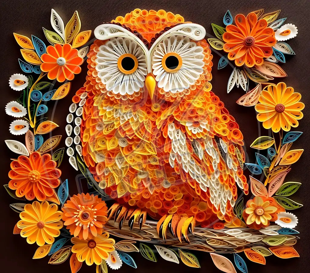 3D Owls 003 Printed Pattern Vinyl