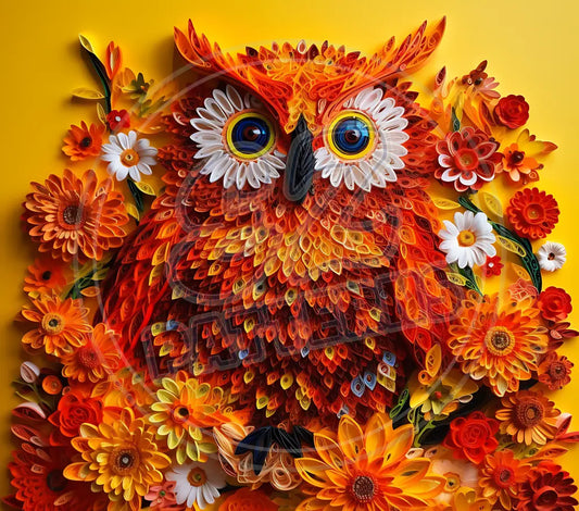3D Owls 005 Printed Pattern Vinyl