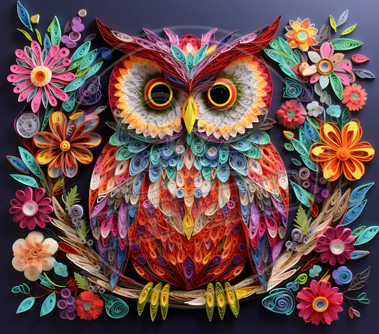 3D Owls 006 Printed Pattern Vinyl