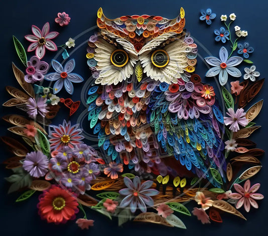 3D Owls 008 Printed Pattern Vinyl