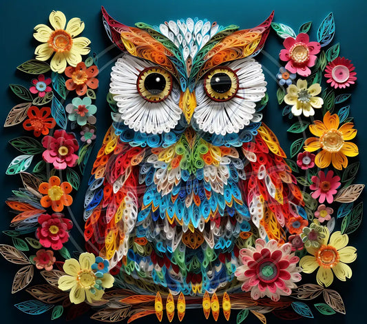 3D Owls 011 Printed Pattern Vinyl