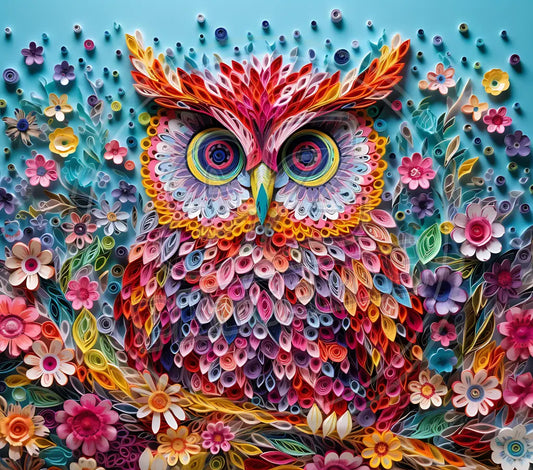 3D Owls 012 Printed Pattern Vinyl