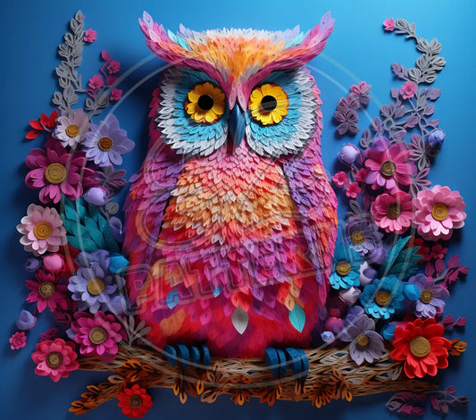 3D Owls 013 Printed Pattern Vinyl