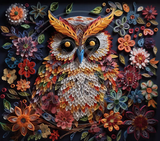 3D Owls 015 Printed Pattern Vinyl