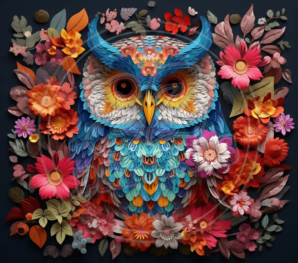 3D Owls 018 Printed Pattern Vinyl