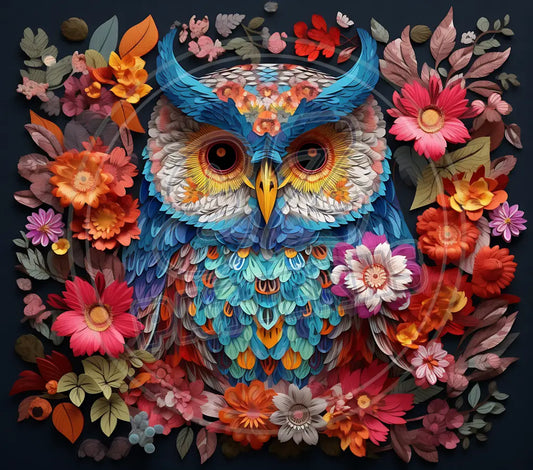 3D Owls 018 Printed Pattern Vinyl