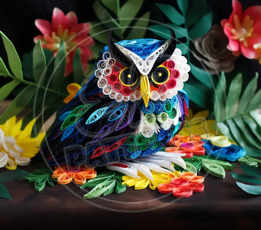 3D Owls 020 Printed Pattern Vinyl