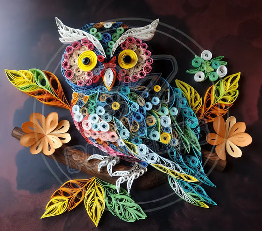 3D Owls 021 Printed Pattern Vinyl