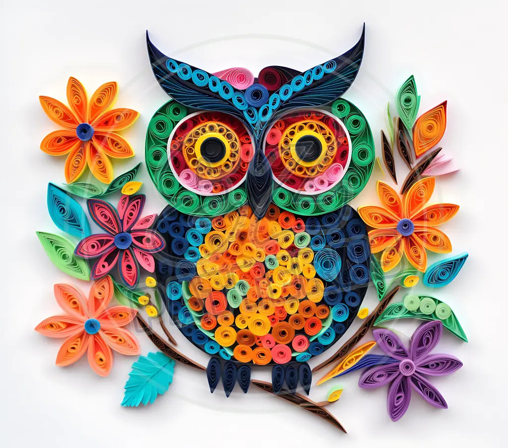 3D Owls 022 Printed Pattern Vinyl
