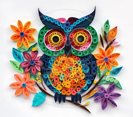 3D Owls 022 Printed Pattern Vinyl