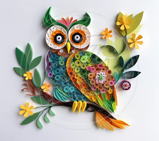 3D Owls 024 Printed Pattern Vinyl