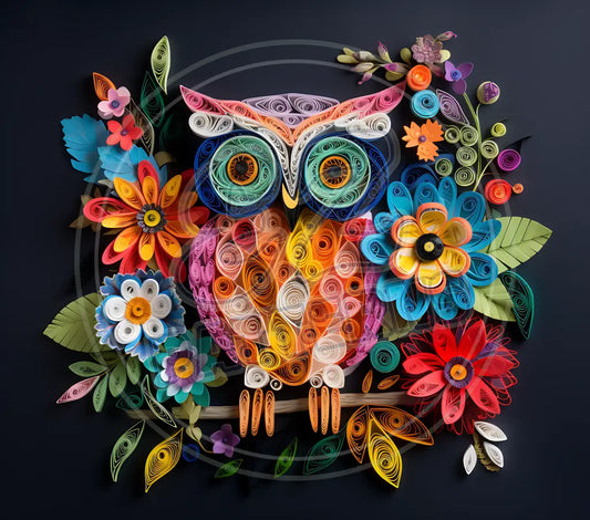 3D Owls 026 Printed Pattern Vinyl