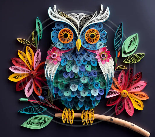 3D Owls 027 Printed Pattern Vinyl