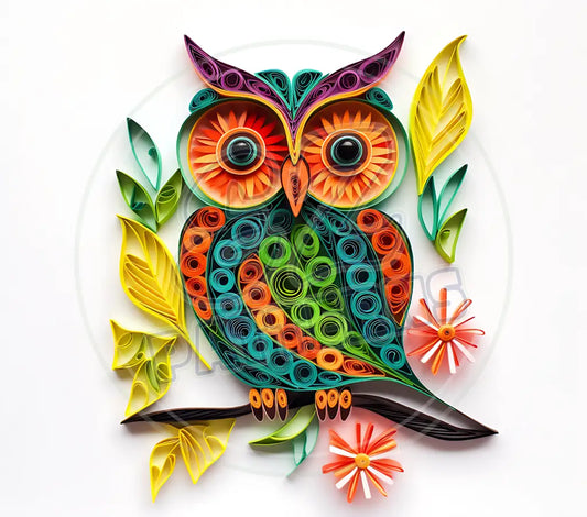 3D Owls 028 Printed Pattern Vinyl