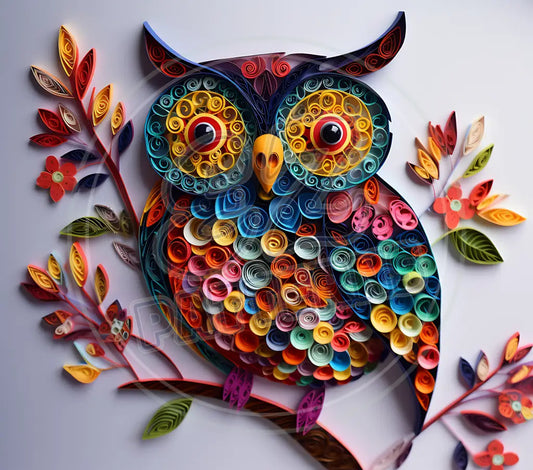 3D Owls 029 Printed Pattern Vinyl