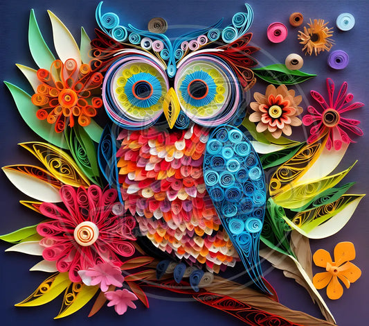3D Owls 030 Printed Pattern Vinyl