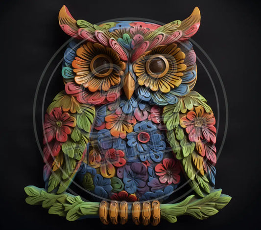 3D Owls 031 Printed Pattern Vinyl